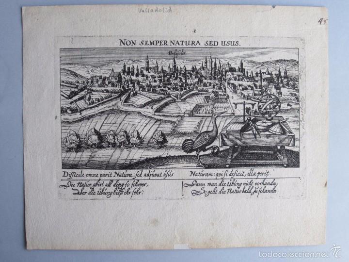 Arte: 1638- VALLADOLID. GRABADO ORIGINAL DE MEISNER. - Foto 1