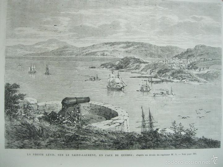 Arte: Vista de Qu&eacute;bec (Canad&aacute;), 1866 - Foto 1