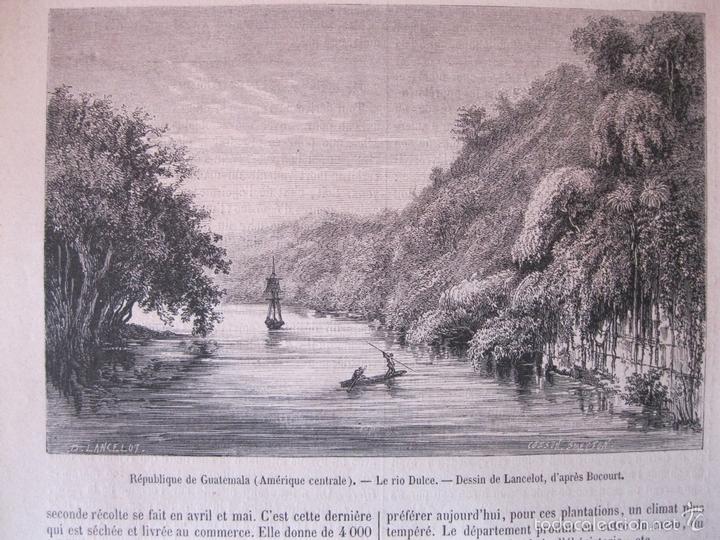 Arte: Vista de r&iacute;o Dulce (Guatemala), 1867. - Foto 1