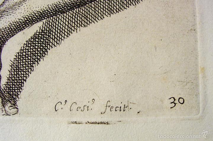 Arte: TRES DESNUDOS MASCULINOS. ARNOLD VAN WESTERHOUT (1651-1725). GRABADOR: CARLO CESIO. SIGLO XVII - Foto 6 - 58127812