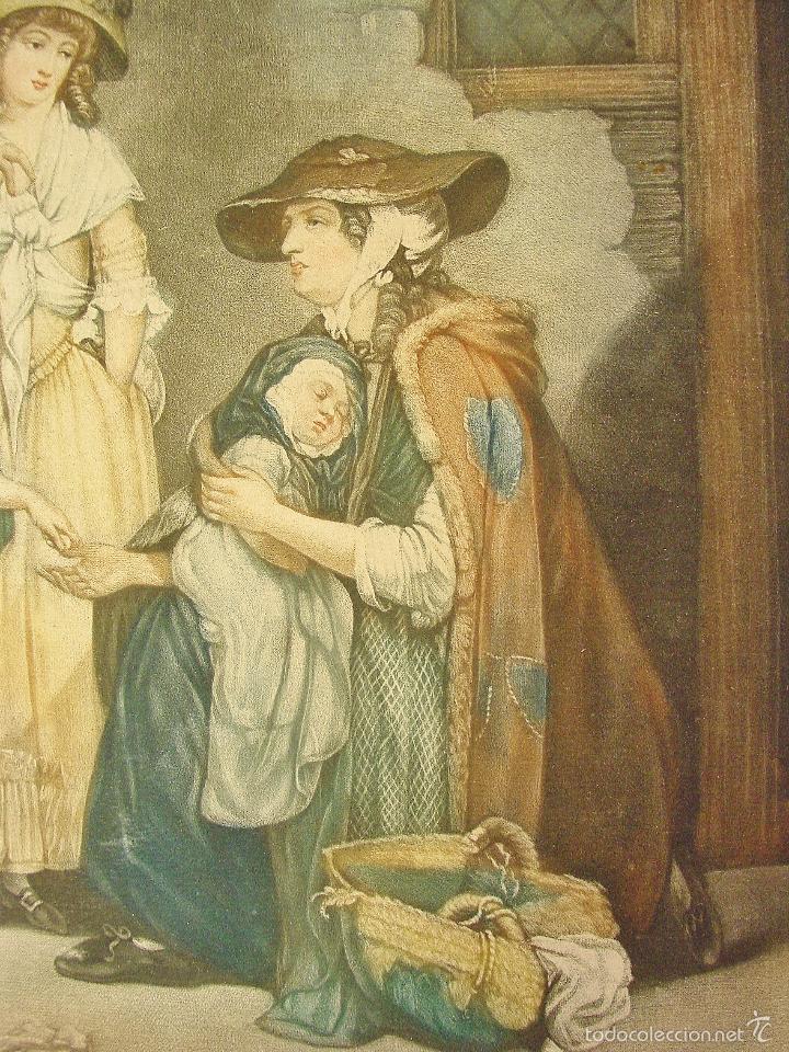 Arte: A LADY AND HER CHILDREN....GRABADO COLOREADO. WILLIAM REDMORE BIGG (1755-1828) - Foto 5 - 58144770