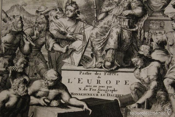 Arte: Frontispicio de libro sobre Europa, 1693. Nicol&aacute;s de Fer - Foto 2