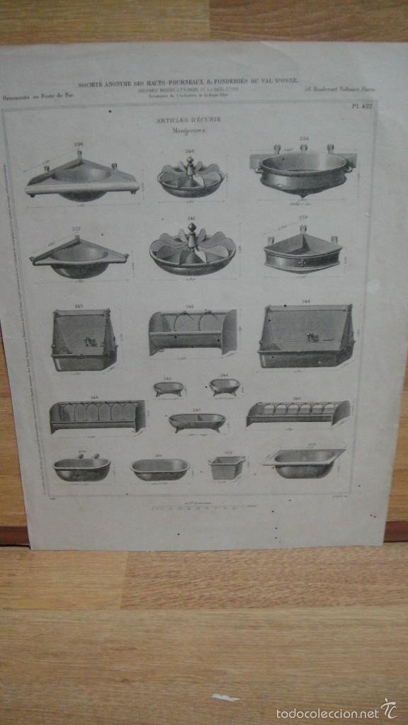 Arte: grabado de articulos para ba&ntilde;o - e. helle sc - a&ntilde;o 1883