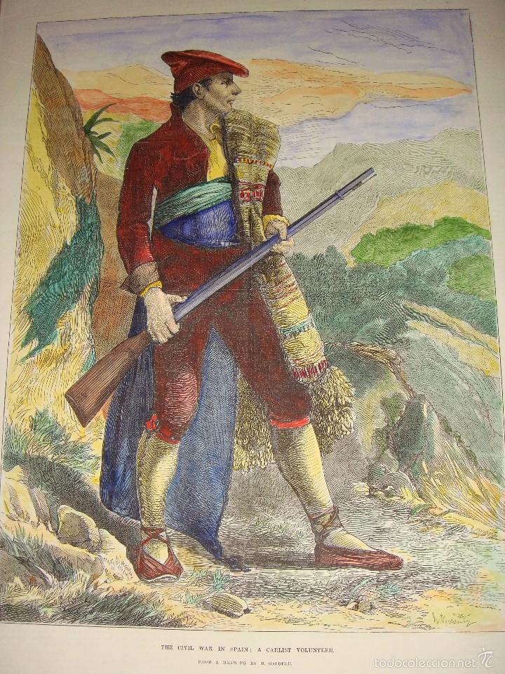 Arte: Guerra Civil en Espa&ntilde;a. Voluntario Carlista. 1873.