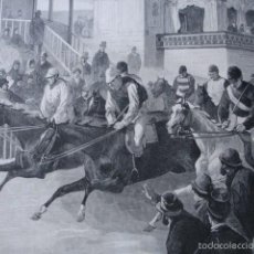 Arte: MADRID INAGURACION HIPODROMO GANO EL CABALLO IL BARBIERI DEL SEÑOR DAVIES DE JEREZ .AÑO 1878