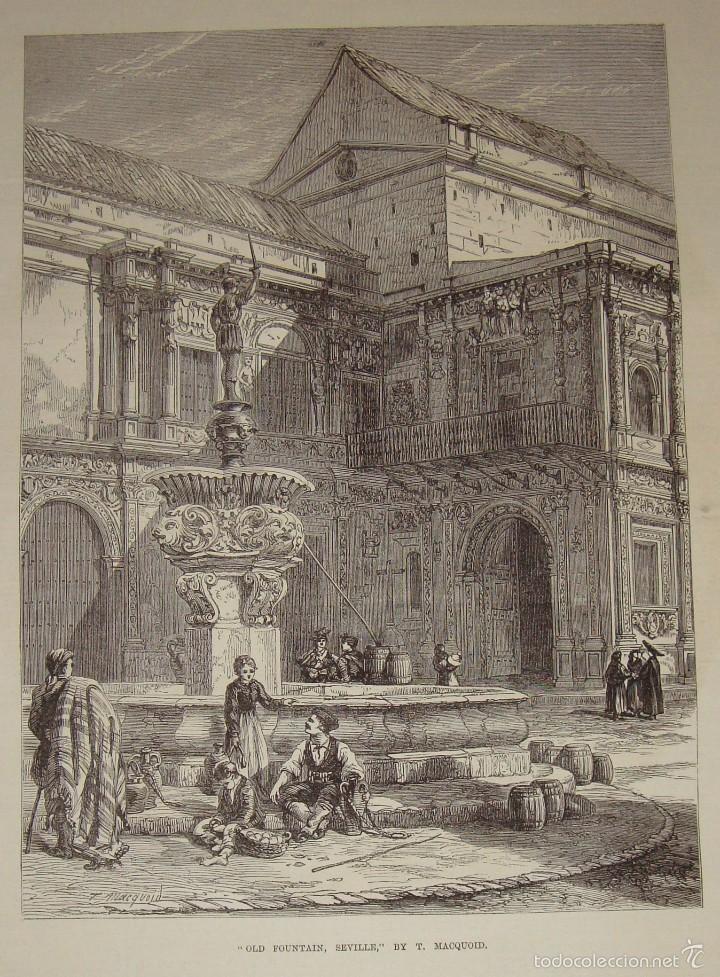 Arte: Fuente de Sevilla. THE ILLUSTRATED LONDON NEWS. 1871.