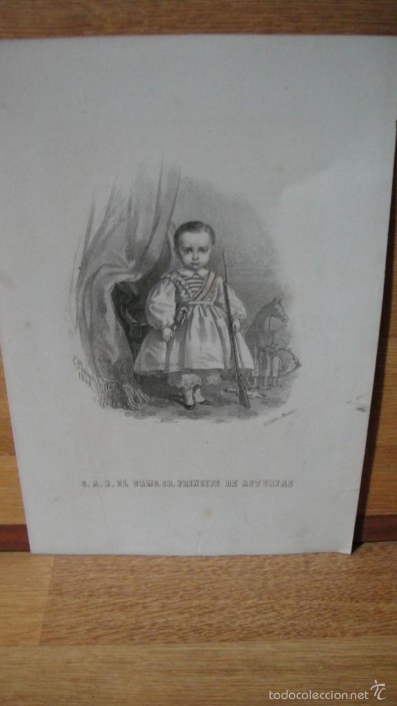 Arte: s. a. r. el srmo. sr. principe de asturia - eusebio planas 1861 - Foto 1