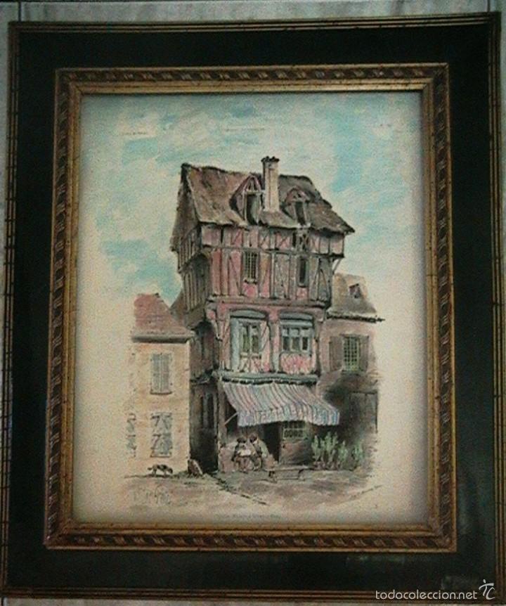Arte: grabado antiguo franc&eacute;s - Foto 1