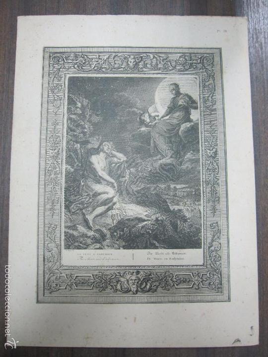 Arte: LA LUNE & ENDYMION. B. PICART. 44,3X32,3 CM - Foto 1