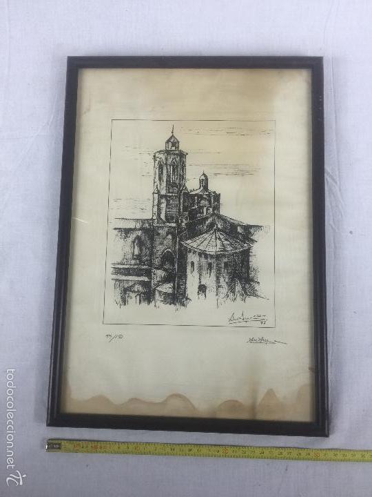 Kunst: antiguo gravado firmado y numerado