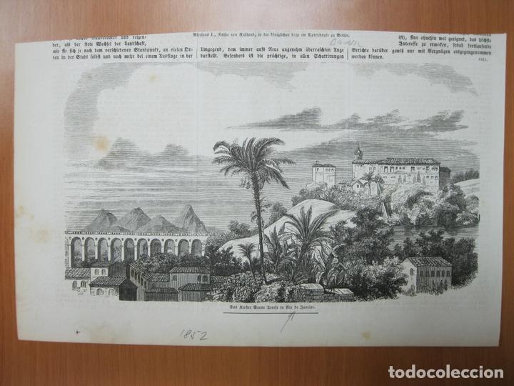 Arte: Vista de la Iglesia de Santa Teresa en Rio de Janeiro (Brasil), 1852