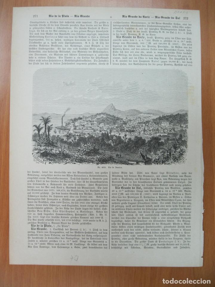 Arte: Vista panor&aacute;mica de Rio de Janeiro (Brasil), 1873.
