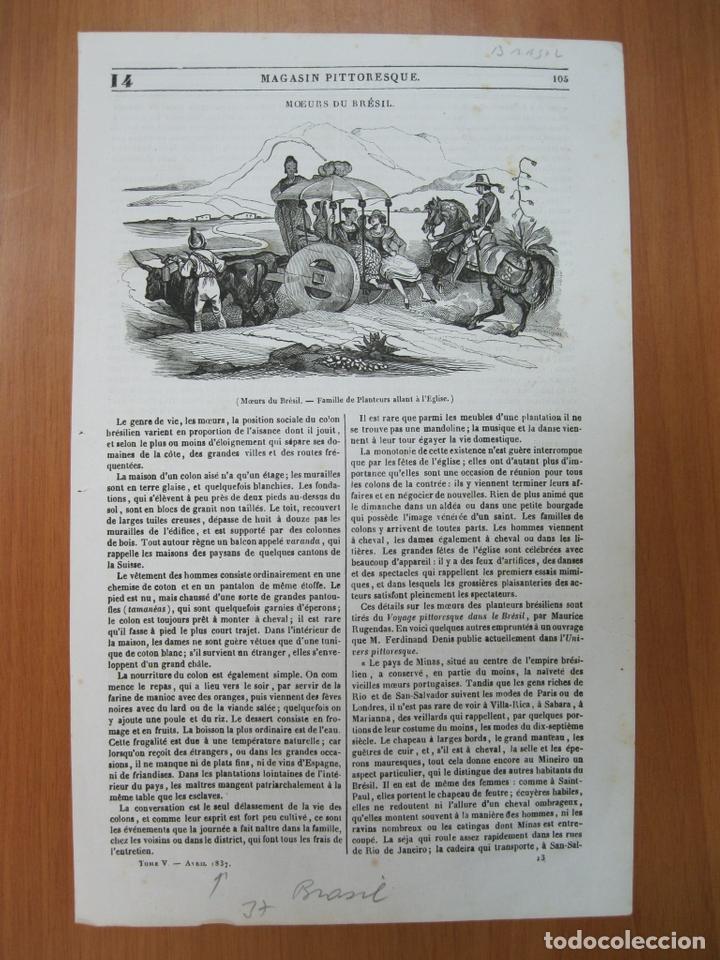 Arte: Familia de agricultures yendo hacia la iglesia ( Brasil), 1837.