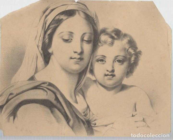 Art: PRECIOSO GRABADO DE LA VIRGEN Y JESUS