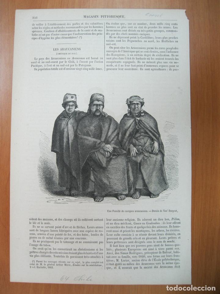 Art: Araucanos II (Chile, Am&eacute;rica del sur), 1864. Yan Dargent