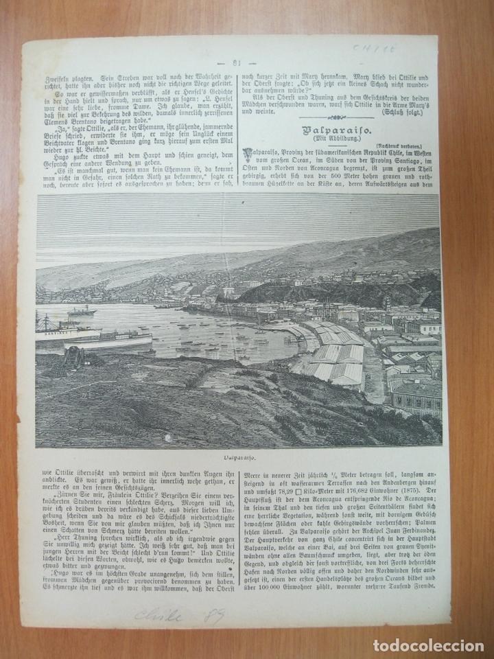 Art: Vista general de la ciudad de Valpara&iacute;so (Chile, Am&eacute;rica del sur)), 1889