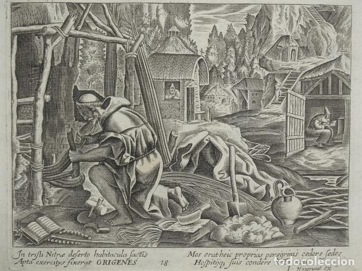 Arte: Aldea de Eremitas, 1688. Joan y Raphael Sadeler - Foto 1