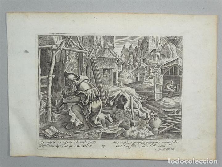 Arte: Aldea de Eremitas, 1688. Joan y Raphael Sadeler - Foto 2