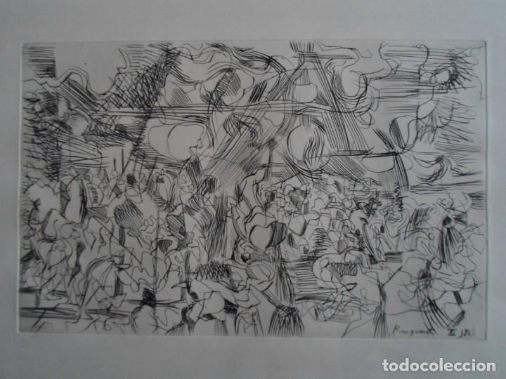 Art: Rougemont () grabado de 33x21 en papel de 32x44,5, firmado Rougemont XI 1961 en la plancha