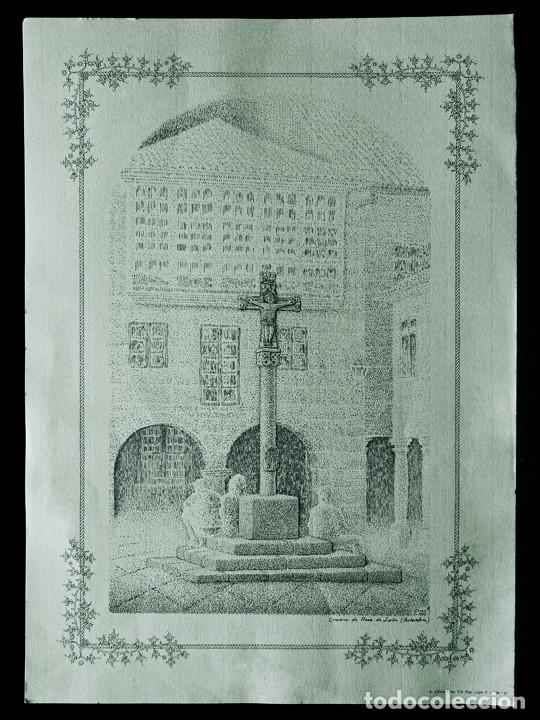 Art: REPRODUCCI&Oacute;N LIMITADA Y CON COPYRIGHT DE GRABADO DE ALFREDO EIRAS: CRUCEIRO PRAZA DA LE&Ntilde;A PONTEVEDRA
