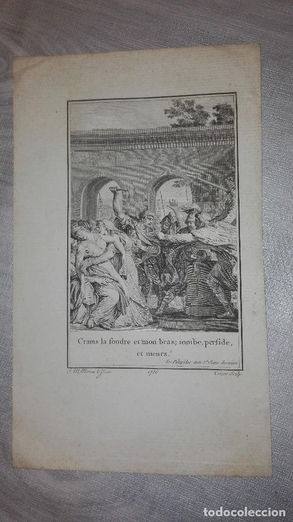 Arte: Grabado  J.M. Moreau  1784 Simonet Sculp - Foto 1