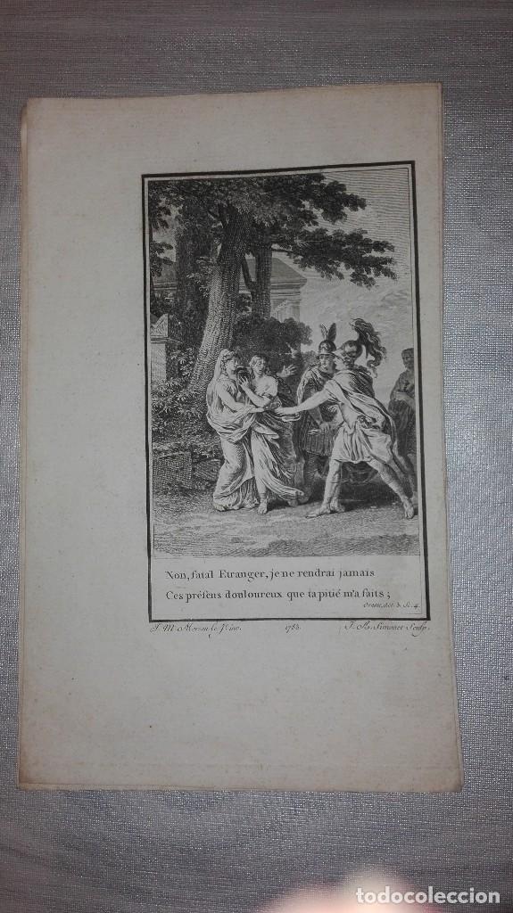 Arte: Grabado J.M. Moreau 1783 Simonet Sculp - Foto 1