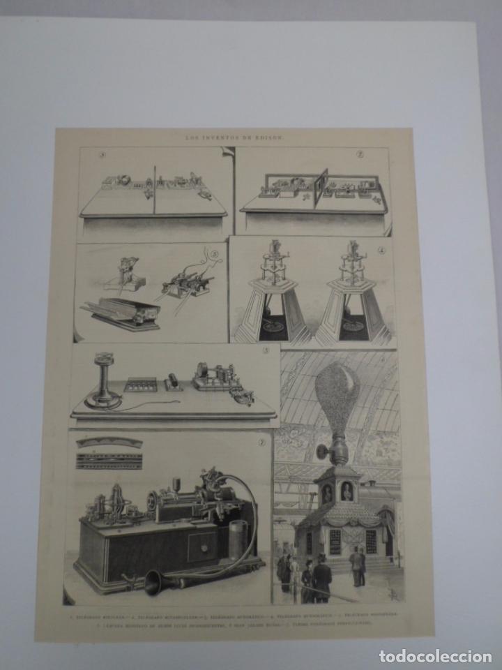 Arte: GRABADO LOS INVENTOS DE EDISON - Foto 1