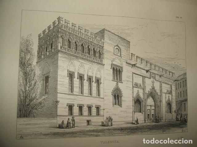 Arte: VALENCIA LA LONJA GRABADO 1869 - Foto 1