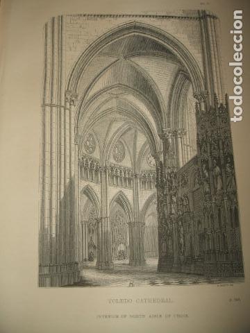 Arte: TOLEDO INTERIOR DE LA CATEDRAL GRABADO 1869 - Foto 1