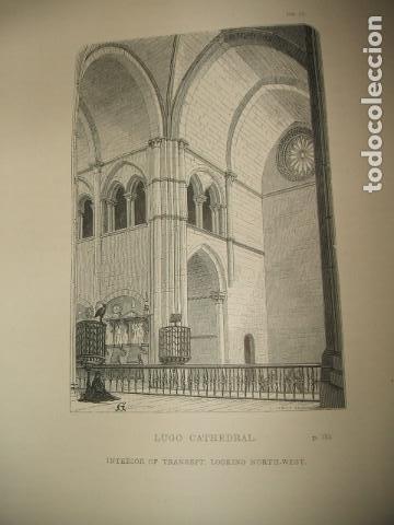 Arte: LUGO INTERIOR DE LA CATEDRAL GRABADO 1869 - Foto 1