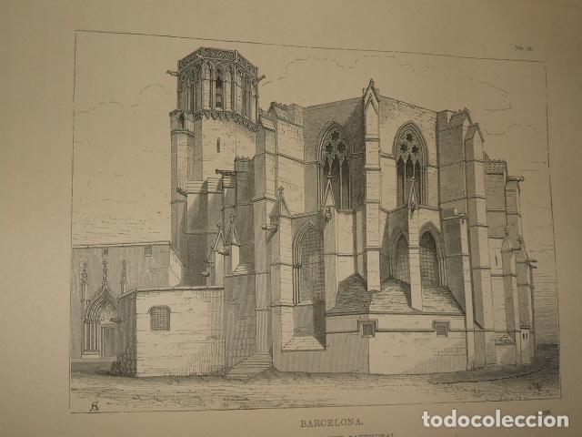Arte: BARCELONA CATEDRAL GRABADO 1869 - Foto 1