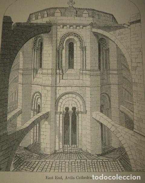 Arte: AVILA ABSIDE DE LA CATEDRAL GRABADO 1869 - Foto 1