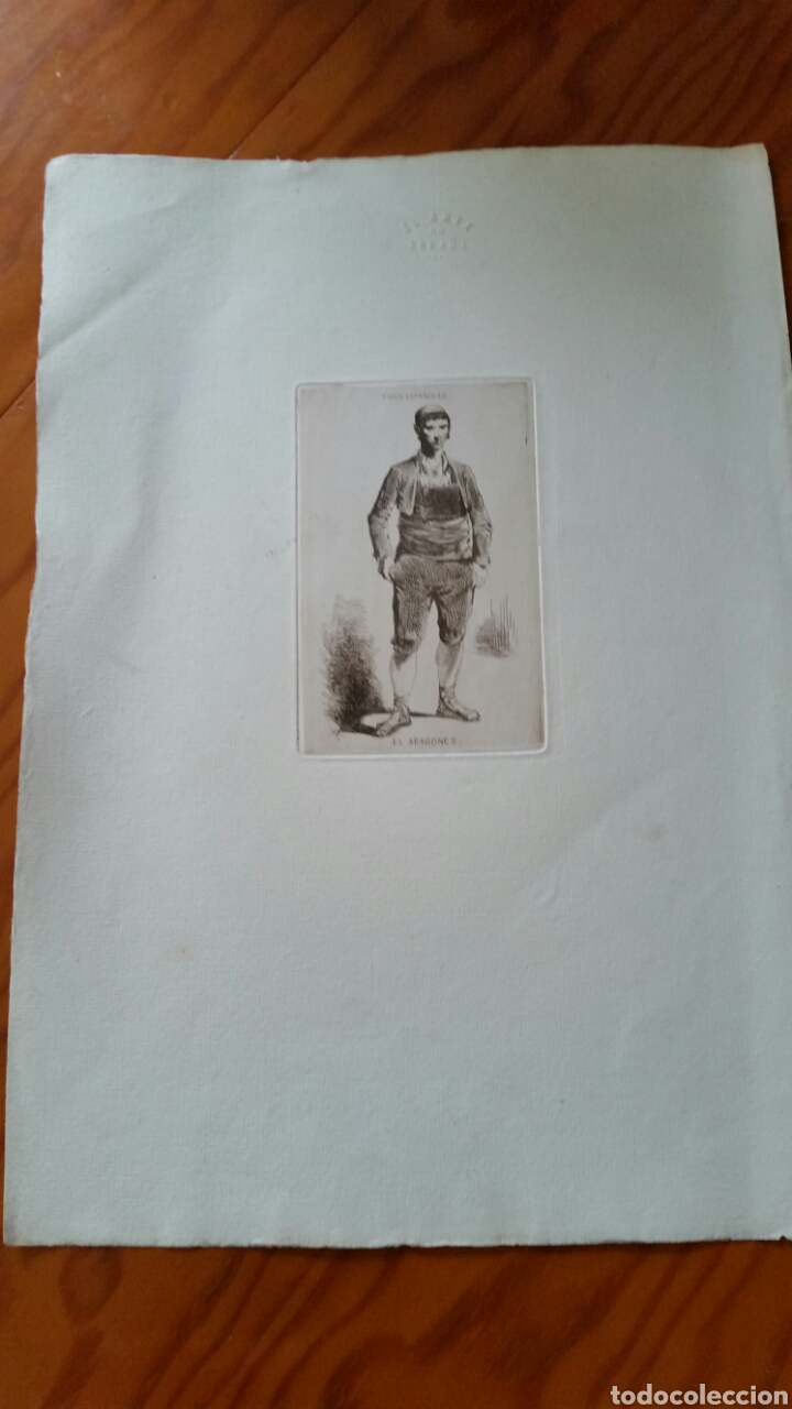 Arte: Antiguo grabado. Siglo XIX - Foto 2