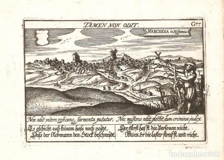 Arte: Vista de Marchena del siglo XVII de Daniel Meisner - Foto 1