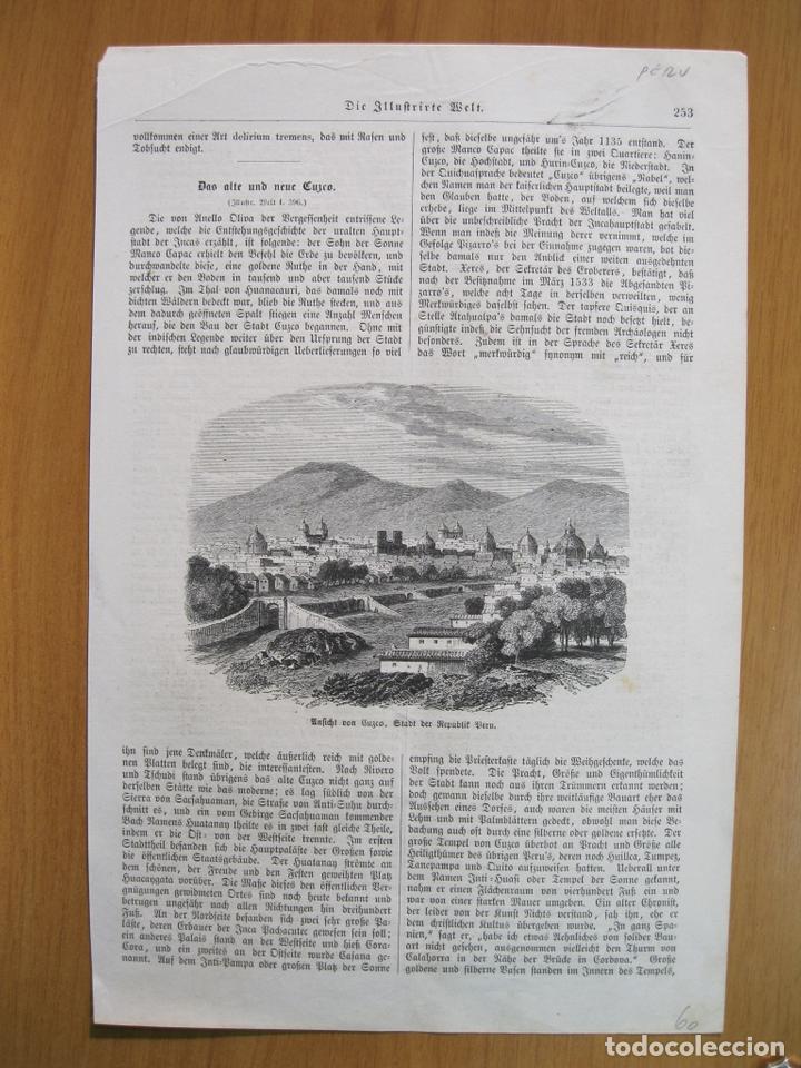 Kunst: Vista de la ciudad de Cuzco (Per&uacute;), 1860.