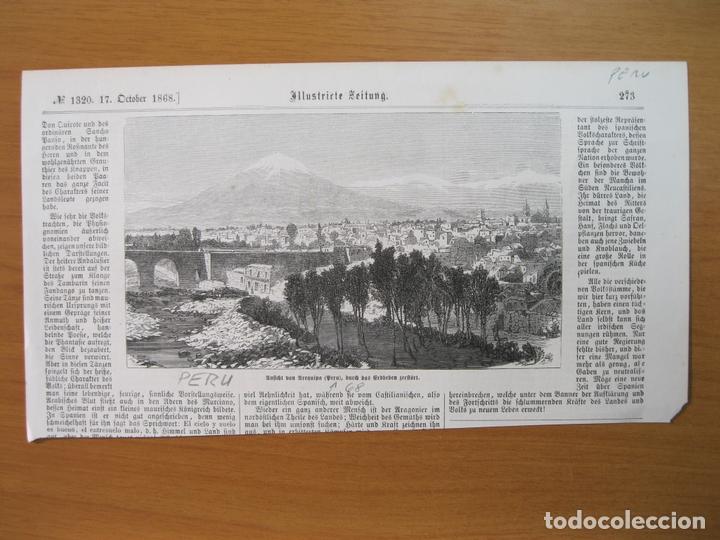 Kunst: Vista panor&aacute;mica de la ciudad de Arequipa (Per&uacute;),1868.