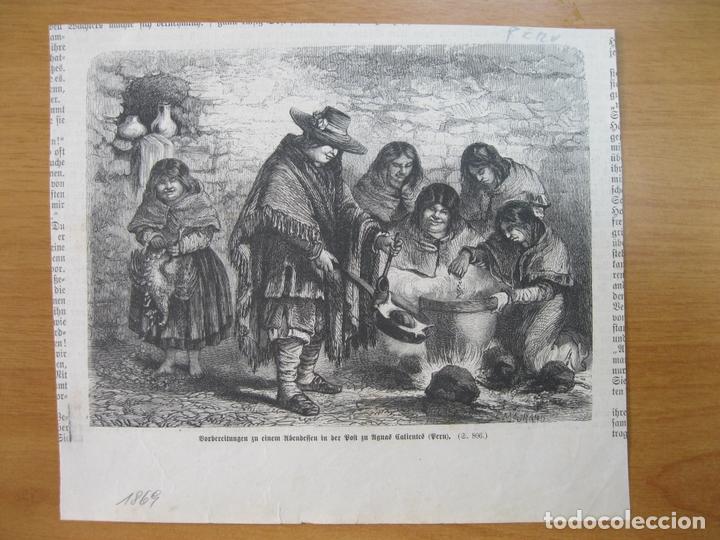 Kunst: Habitantes de Aguas Calientes (Per&uacute;), 1869