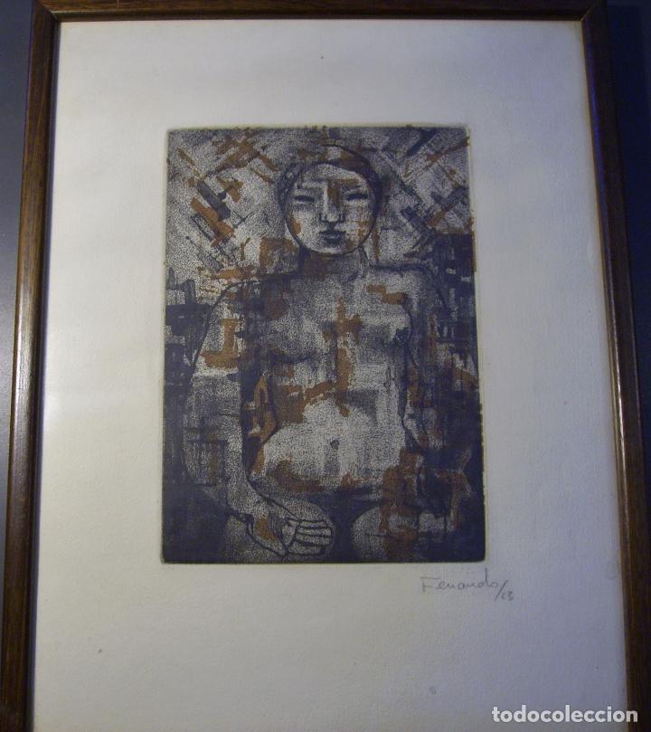 Arte: GRABADO  BICOLOR  FIRMADO - Foto 2