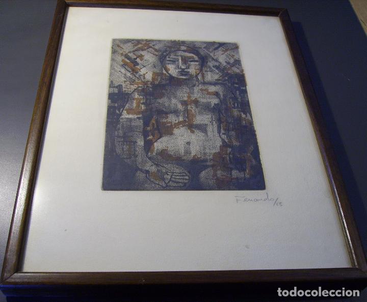 Arte: GRABADO  BICOLOR  FIRMADO - Foto 5