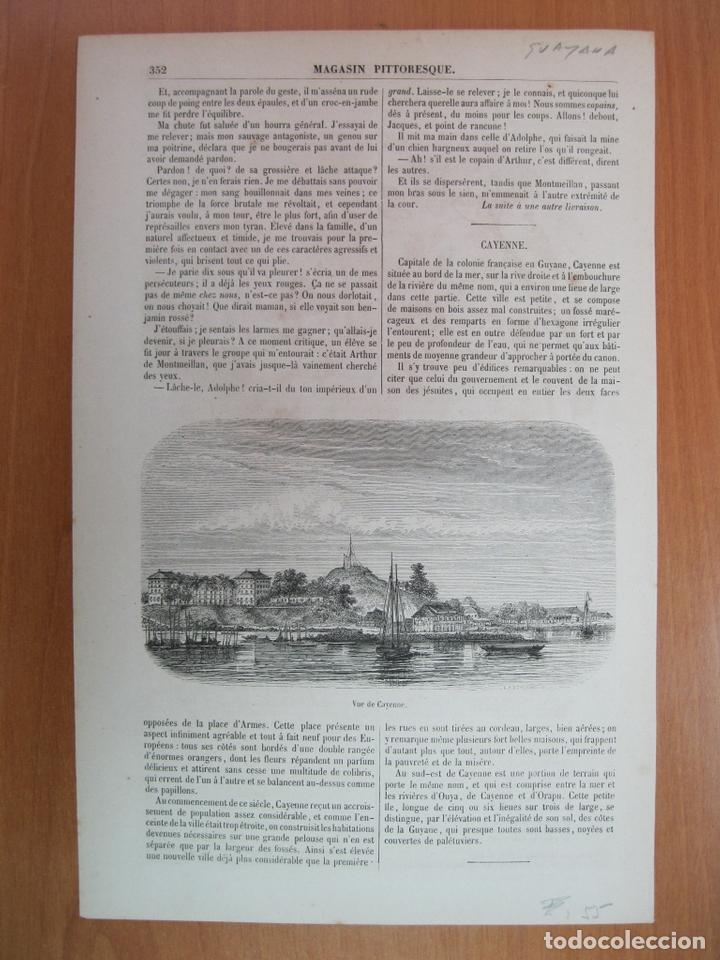 Kunst: Vista de la ciudad de Cayena (Guayana francesa, Am&eacute;rica del sur), (1855)
