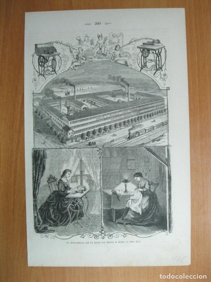 Arte: F&aacute;brica textil y costureras, 1865 - Foto 1