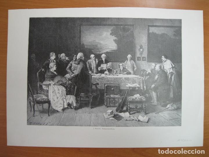 Arte: Firma de testamento ante notario, 1890 circa