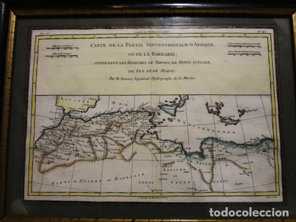 Arte: Mapa del norte de &Aacute;frica s. XVIII - Foto 2