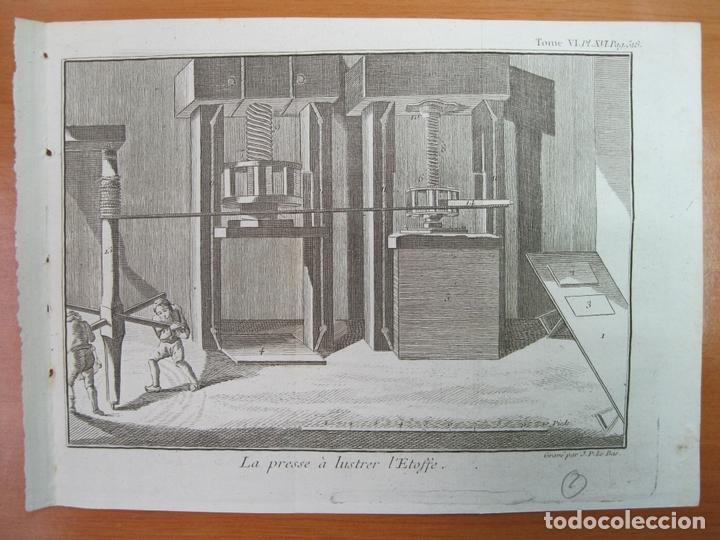 Arte: Industria textil II, 1750. J.P. Le Bas - Foto 1