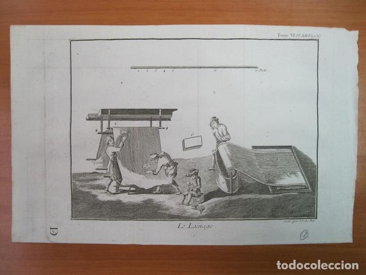 Arte: Industria textil III, 1750. J.P. Le Bas - Foto 1