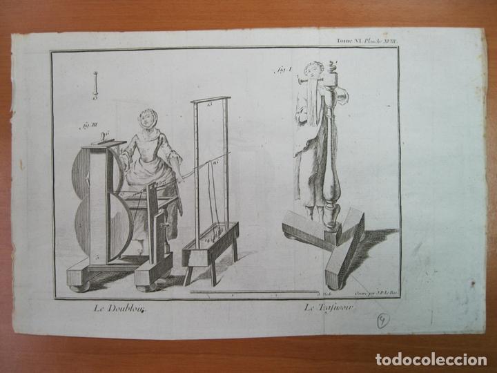 Arte: Industria textil IV, 1750. J.P. Le Bas - Foto 1