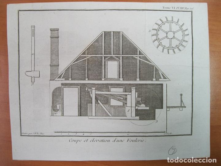 Arte: Industria textil IX, 1750. J.P. Le Bas - Foto 1
