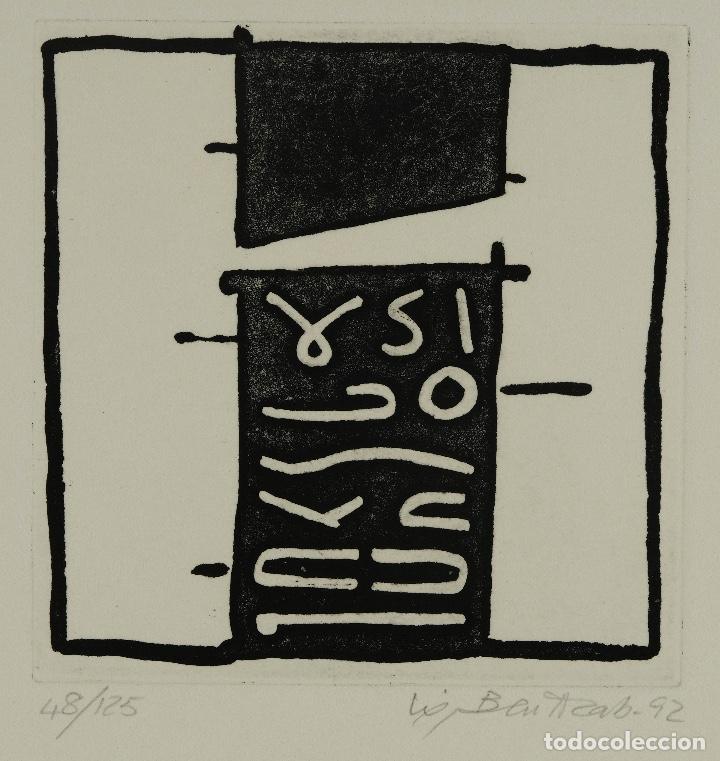 Kunst: Rida Ben-Arad grabado al aguafuerte 48/125 Signos firmado y fechado a l&aacute;piz 1992
