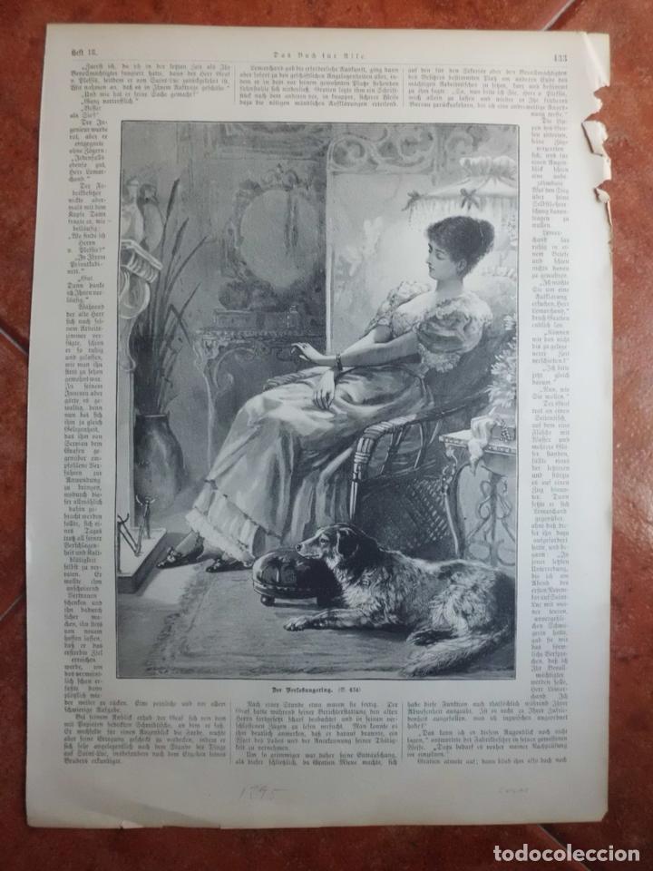 Arte: Mujer sentada observando su anillo de compromiso, 1895. - Foto 1