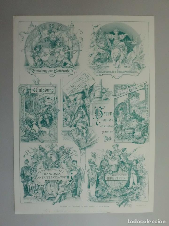 Kunst: Hoja de publicidad alemana, circa 1890